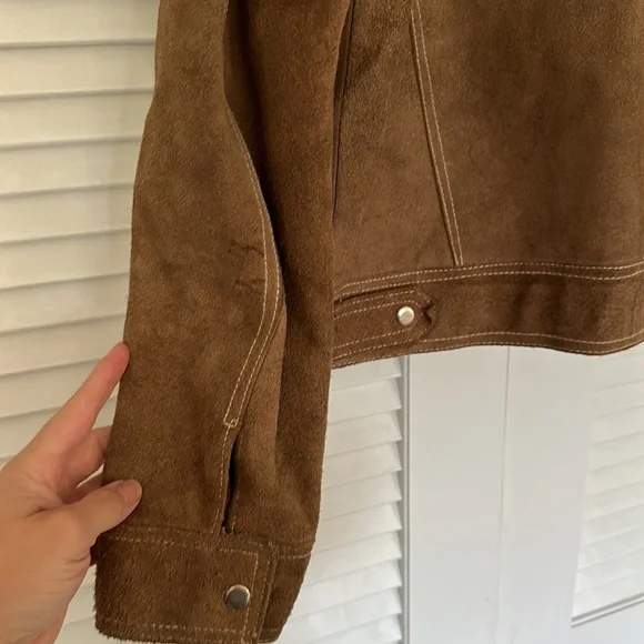 Vintage brown leather suede amazing jacket